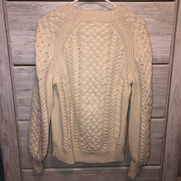 J Crew Merino Wool Cable Knit Sequin Sweater - Picture 7 of 13